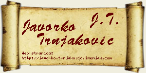 Javorko Trnjaković vizit kartica